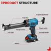ONEVAN 4Speed Electric Caulking Gun Cordless Glue Gun Glass Hard Rubber Sealant Gun Power Tool For Makita 18v Battery Pin