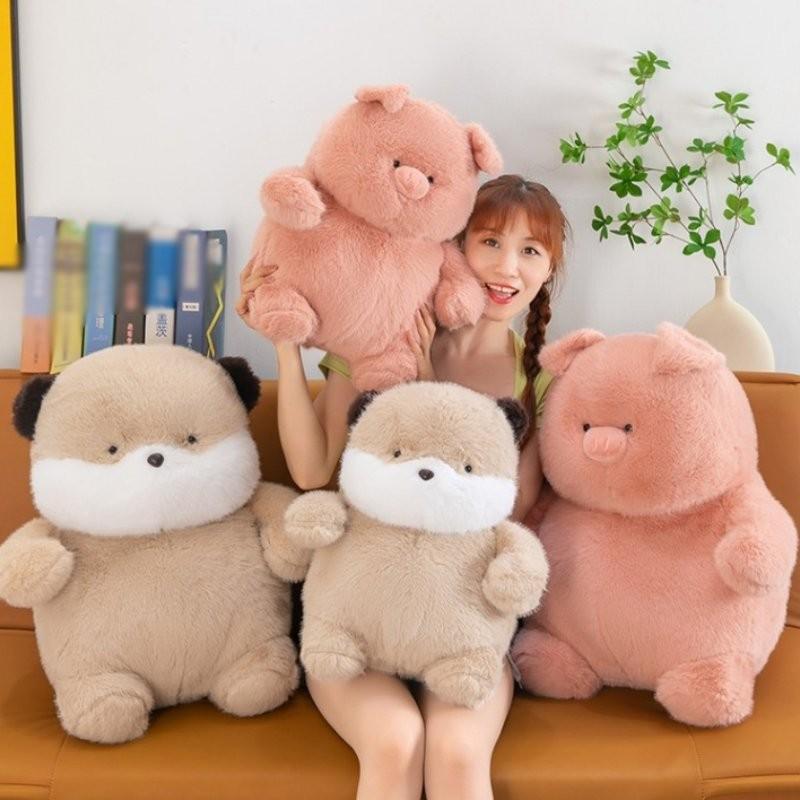 Adorable Plush Beaver Pig Animal Doll For Girls Decorative Pillow Gift