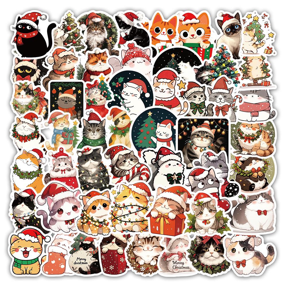 103 Cute Cartoon Animal Christmas Stickers for Envelopes, Gift Bags, and Water Cups