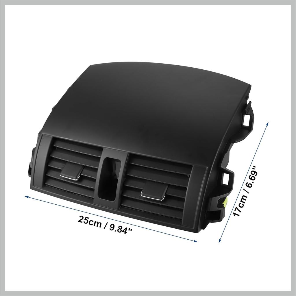 Car Air Vent Panel Assembly Front Center Dashboard A/C Outlet Vent Panel Fit for Toyota Corolla - Pack of 1 Black Replacement Car Parts