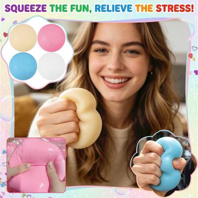 10cm Large Stress Relief Fluid Ball Slow Rebound Moldable Sensory Toy for Hand Exercise and Focus Training