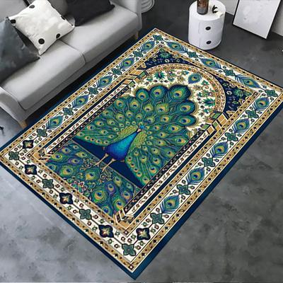 2025 New Peacock Carpet Rug for Living Room Bedroom Home Sofa Decoration,Kids Play Non-slip Floor Mat120