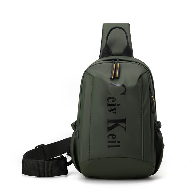 Borsa a tracolla impermeabile da uomo, borsa sportiva da petto, borsa a spalla multifunzionale di grande capacità