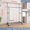 Cream Style Movable Indoor Clothes Drying Rack and Hanger