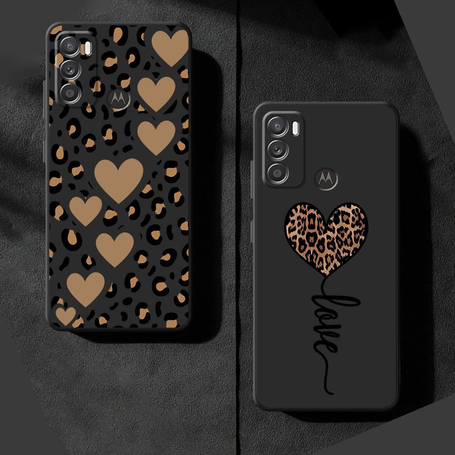 Leopard Print Soft Phone Case for Motorola Moto G30 G51 G60S G71 G22 G32 G52 G72 Edge 20 Lite 30 Neo 30 Fusion
