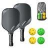 Ennbom Pickleball Paddle with Storage Bag Set, Non-Slip Grip, Fiberglass, (2 Paddles, White)