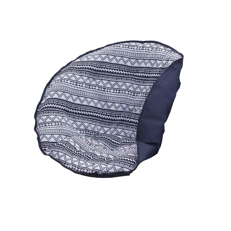 Moon Chair Folding Padded Oval Round Moon Saucer Camping Fishing Portable Picnic Black Seat Mesh Chair Cover Not Including Chair