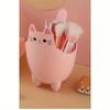 1pc, Cute Cartoon Cat Desktop Storage Bin, Mini Trash Can, Multi-functional Makeup Organizer, Modern Plastic Holder For Office A