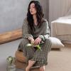 Pajamas Women's Spring and Autumn Pure Cotton Long-sleeved Large Size Can Be Worn Outside, High-end Casual Fashion Cotton Loungewear Suit