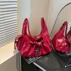 Niche retro Spice Girl armpit bag women's summer new high-value shoulder bag pleated dumpling bag