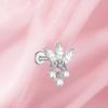 High-End Titanium F136 Internal Thread Cartilage Stud Earring - European & American Trendy Fashion