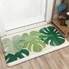 Tropical Monstera Leaf Doormat Indoor Outdoor Welcome Mat for Entryway Hallway Home Decor Modern 40x60cm Mat Rug