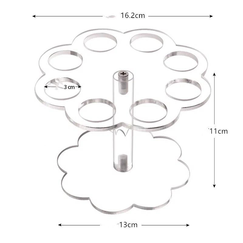 

1 шт. Прозрачная стойка для самостоятельного изготовления, удобный магазин, акриловый держатель для яиц, рожков, мороженого, аксессуары для разных мелочей 8 holes