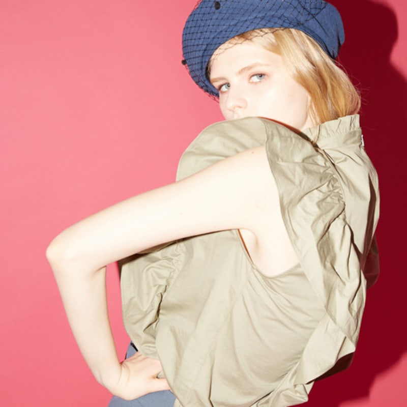 ACONTT Linen Mash Up Beret-Navy