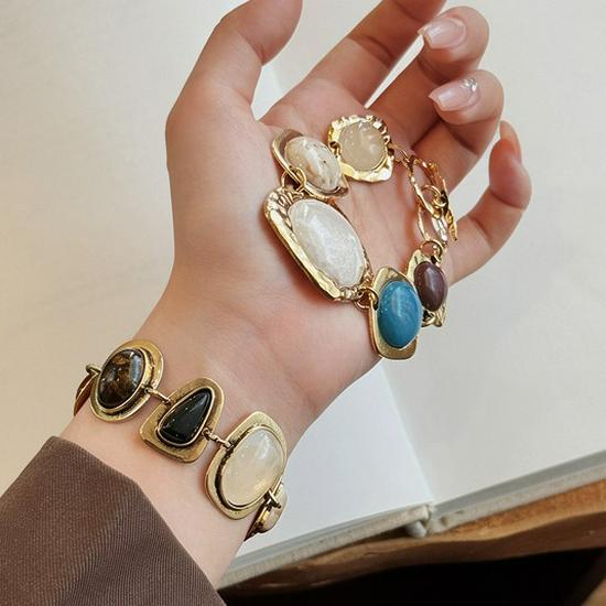 Bohemian Exaggerated Round Beaded Bracelet for Women - 2026 Retro High-End Style