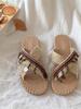 Fashion Women's Flat Bottom Fashion One Word Slippers Womens Shoes Comfort Summer Outdoor Beach Luxury Sandals Women Designers
