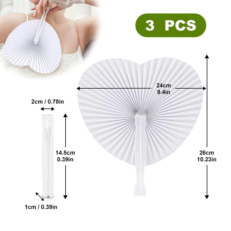 

3/5/10 шт. Круглый складной веер в форме сердца, чистые бумажные веера с пластиковыми ручками, сделай сам, картина, день рождения, свадьба, вечеринка, декор Other