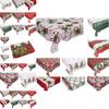 Fashionable Christmas Tablecloth Rectangular Polyester Holiday Home Decoration 150x180cm
