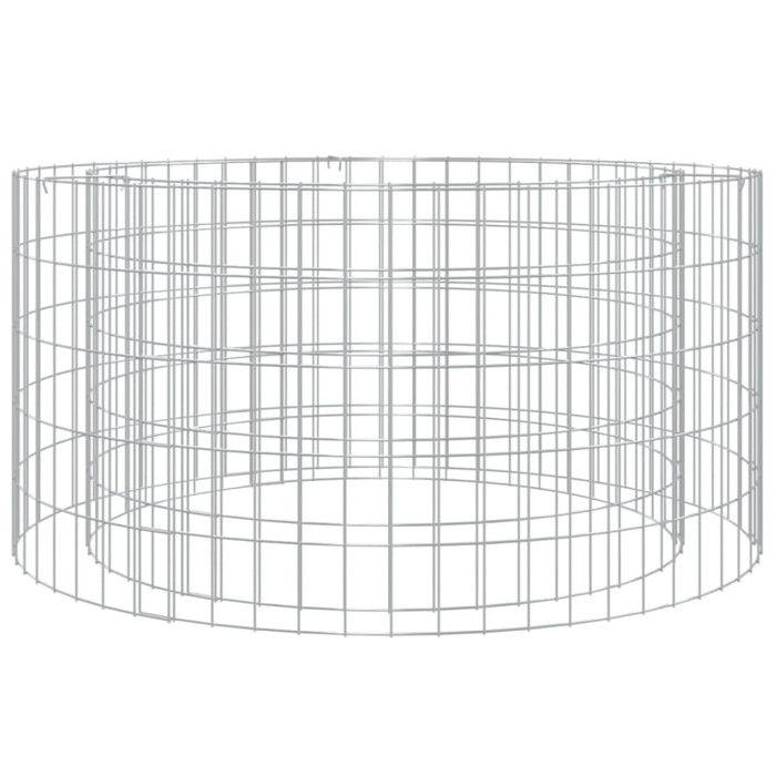 VidaXL Foyer en gabion Ø 100 cm fer galvanisé, cheminée en gabion, foyer extérieur en gabion, foyer rond en gabion, foyer 153560
