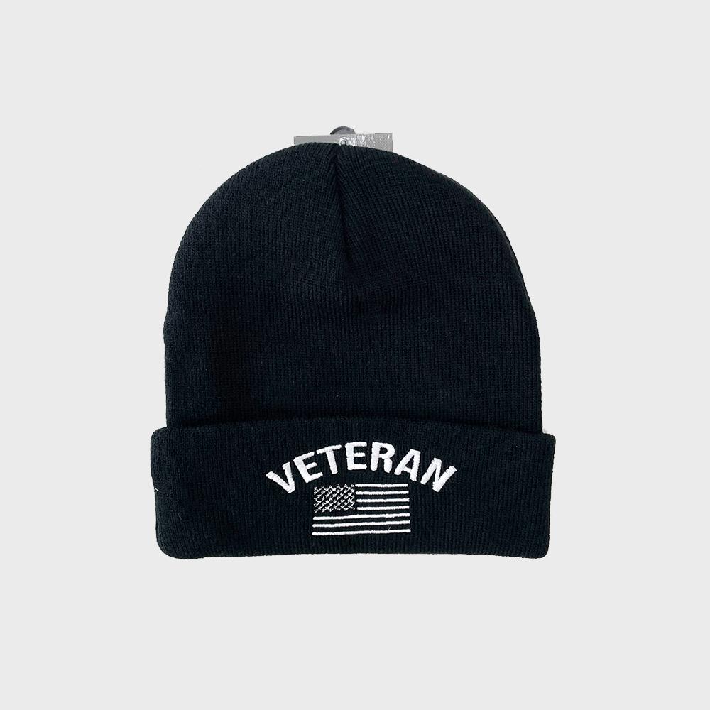 Loseuko 57878 Veteran Fine Knit Beanie - Black