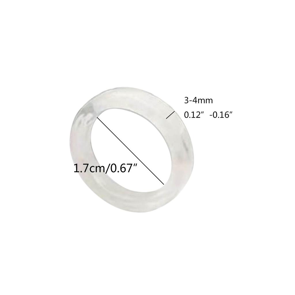 2 Stück Bunte Harzringe Acryl Dünner Ring Runde Ringe Transparente Stapelbare Band-Ringe Geburtstagsverzierung Geschenke