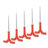 5PCS Y-Handle Grip Ice Fishing Stakes Metal Plastic Tent Stakes Ground Anchors  Winter Camping