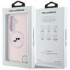 Karl Lagerfeld Silicone Double Heads And Circle Magsafe Case For Samsung Galaxy S25+ Pink