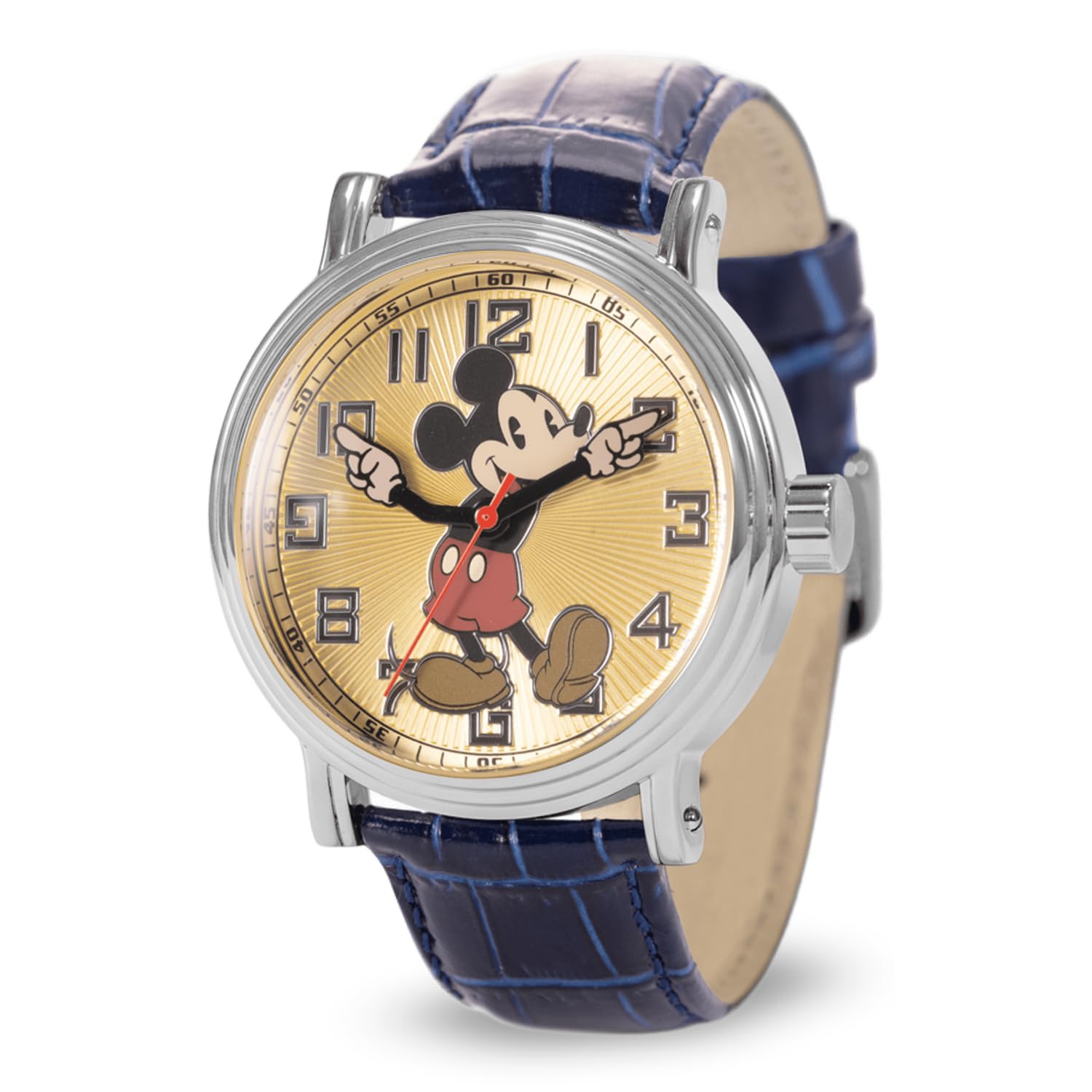 Disney Mickey Mouse Adult Vintage Jointed Needle Analog Quartz Wristwatch Blue Wristwatch.