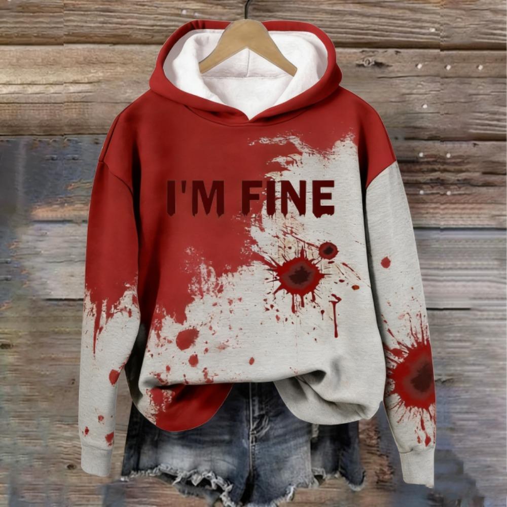 Europe and America Fashion Men's Hoodie Bloody Graphic 3D Print Hoodies Casual Sweatshirt Women's Oversized Top Clothing