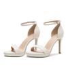 Sandali Eleganti con Tacco Alto da Donna Stiletto Scarpe da Festa Estive Open-toe Bocca di Pesce Sandalo Piattaforma Tacchi da Cerimonia per Signore Tacones