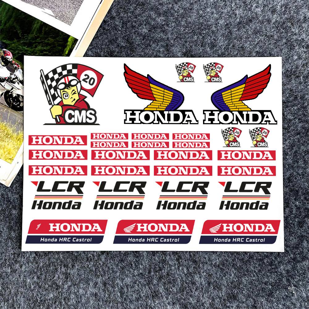 AAAKF1 Moto Honda-a Decal Set High Quality Printed And Cut Stickers Motorcycle Sticker