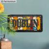 Vintage Dublin Collage Aluminiumschild 12''×6'', Retro Wandkunst für Zuhause Balkon Innenhof, Ideales Geschenk für Irland Reisefans