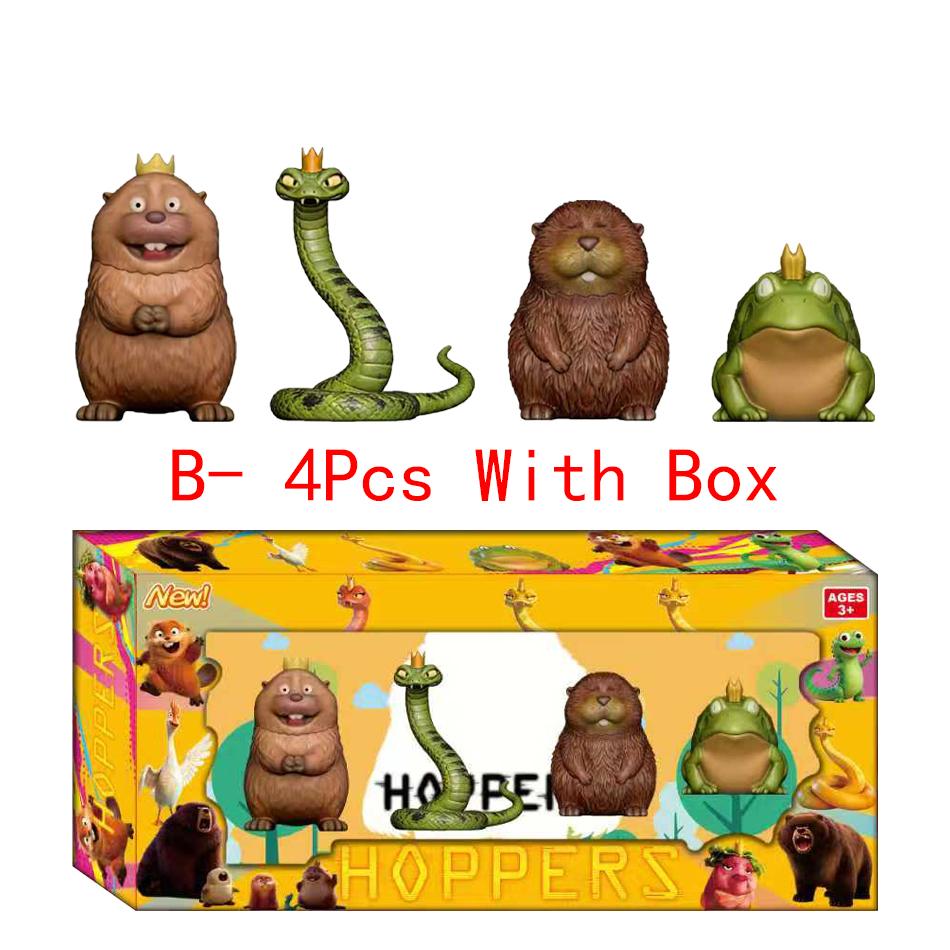2026 New Movie Hoppers Figure 8Pcs/Set Boxed Beavers Style PVC Dolls Figurine Anime Collection Desk Decoration Kids Toys Gifts