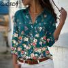 QICED 38 Color Women's Fashion Casual Long Sleeve POLO Neck Blouses & Shirts