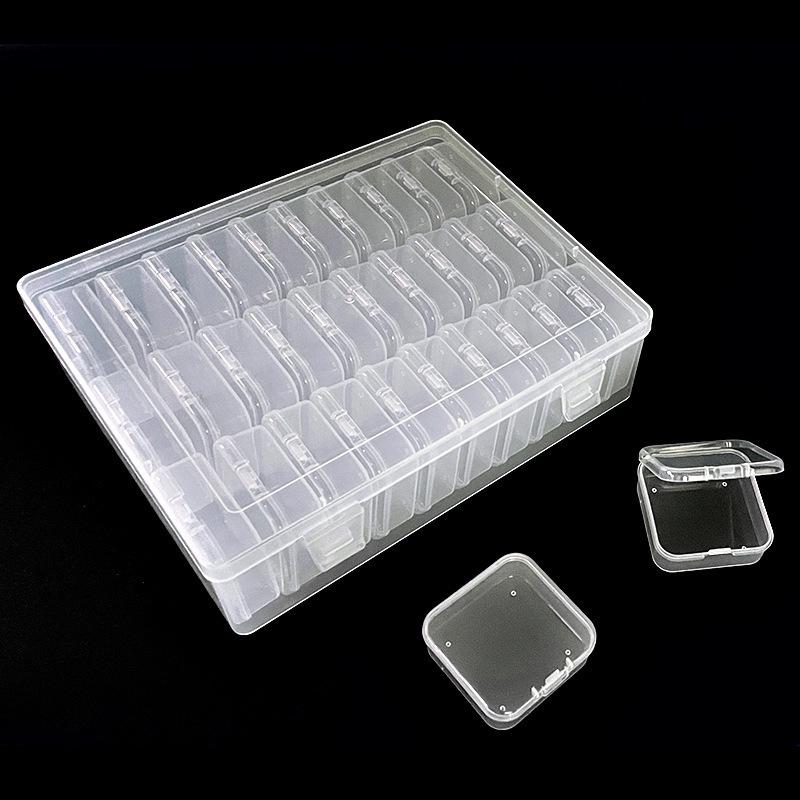 Transparent Nano Bead Storage Box for Ornaments, Nail Art, and Jewelry