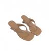 2025 Spring/Summer New Fashionable and Versatile Square Head Slope Heel Flip Flops Sandals Half Dragged Women