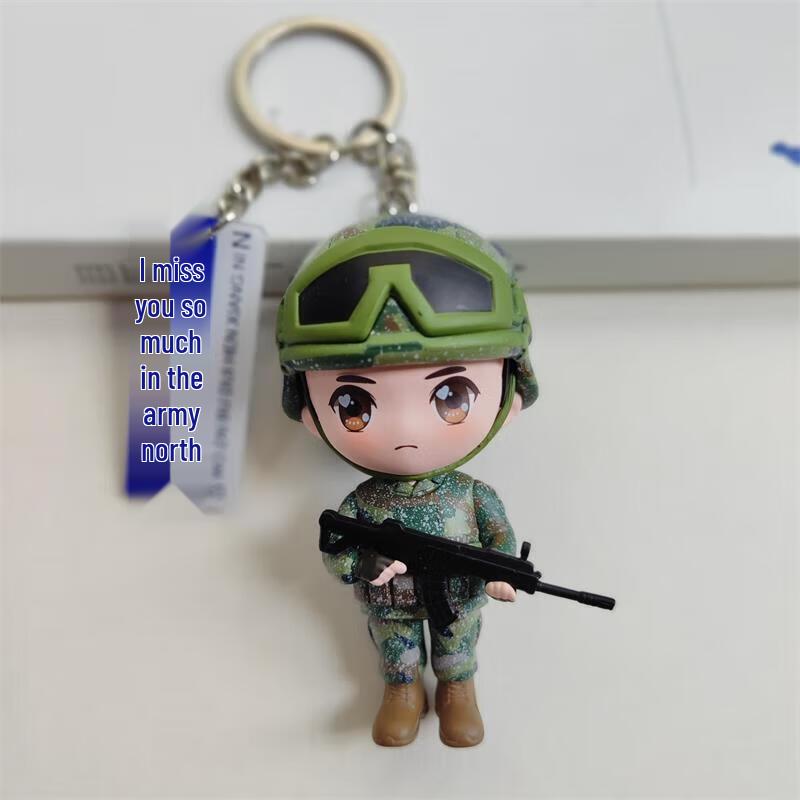 Egger Soldier Cartoon 3D Keychain