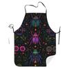 1pc Three-Linked Cockchafer Fun Apron Unique Design Unisex Restaurant Cooking Print Machine Washable, Multiple Sizes Available