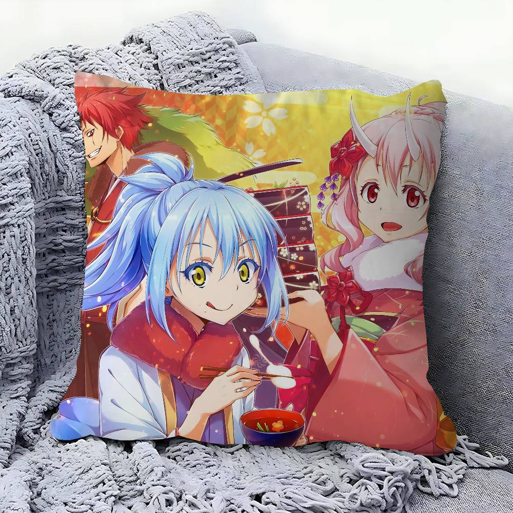 That Time I Got Reincarnated As A Slime Cushion Cover Pillow Cover Decor Pillowcase Printed Cushion Case For Couch