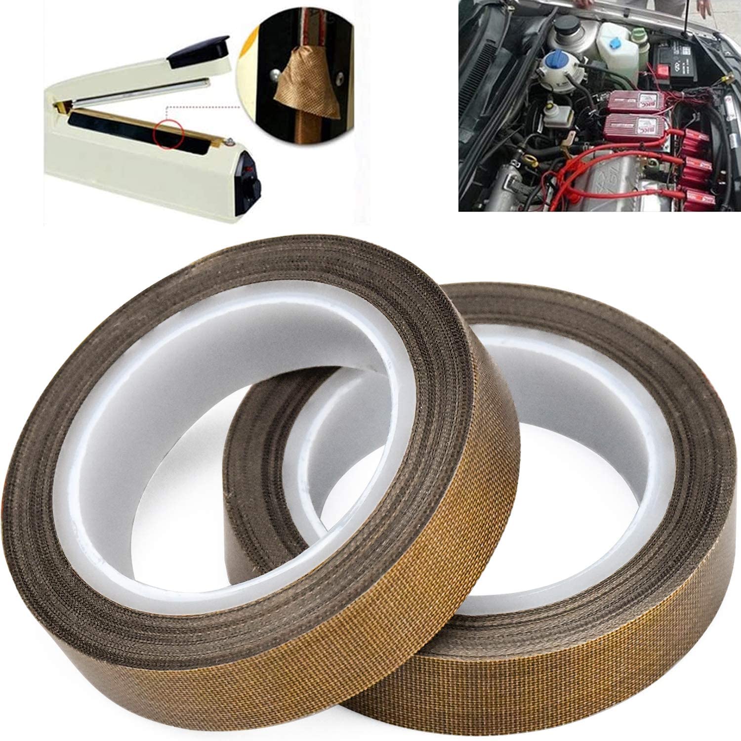 2 x 10 м высокотемпературная лента Тефлоновая лента коричневый — фото 7