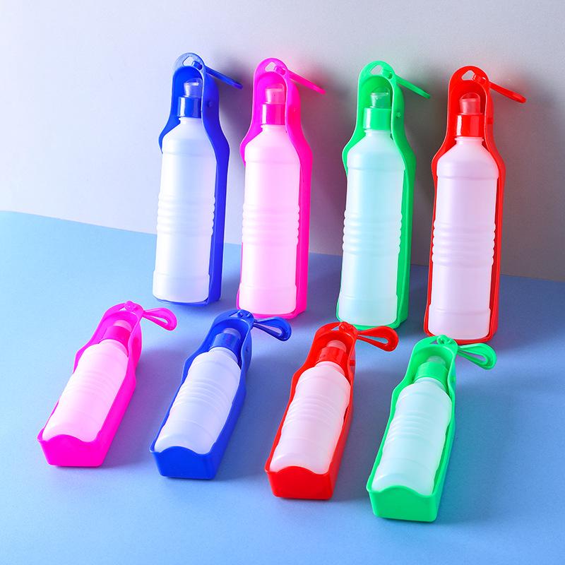 

500 мл Портативная бутылка для воды для питомцев: Уличная автоматическая поилка для собак Large (500ml) розы красного