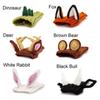Dinosaur/Brown Bear Halloween Knitted Pet Hat Soft Deer/Black Bull Shape Rabbit Ear Dog Hat Breathable Wool Knitted Puppy Cap