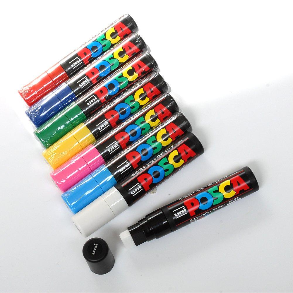 Mitsubishi Pencil Extra Square Yellow Water-Based Pen, Posca, Thick, Lead, PC17K.2,