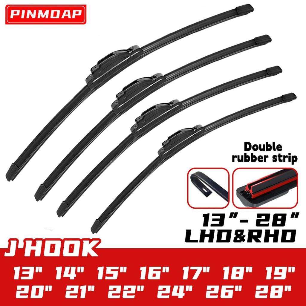 1 buc Interfață tip J Ștergător de parbriz universal de nouă generație tip J 13"-28" Lamelă ștergător multifuncțională cu bandă dublă de cauciuc Ștergătoare parbriz auto