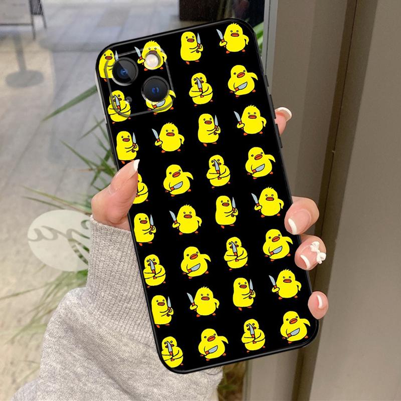 Duck With Knife Duck Cute Case For iPhone 16 Pro Max 15 14 12 11 13 17 Pro Max Plus 12 13 Mini 16e 17 Air Back Cover
