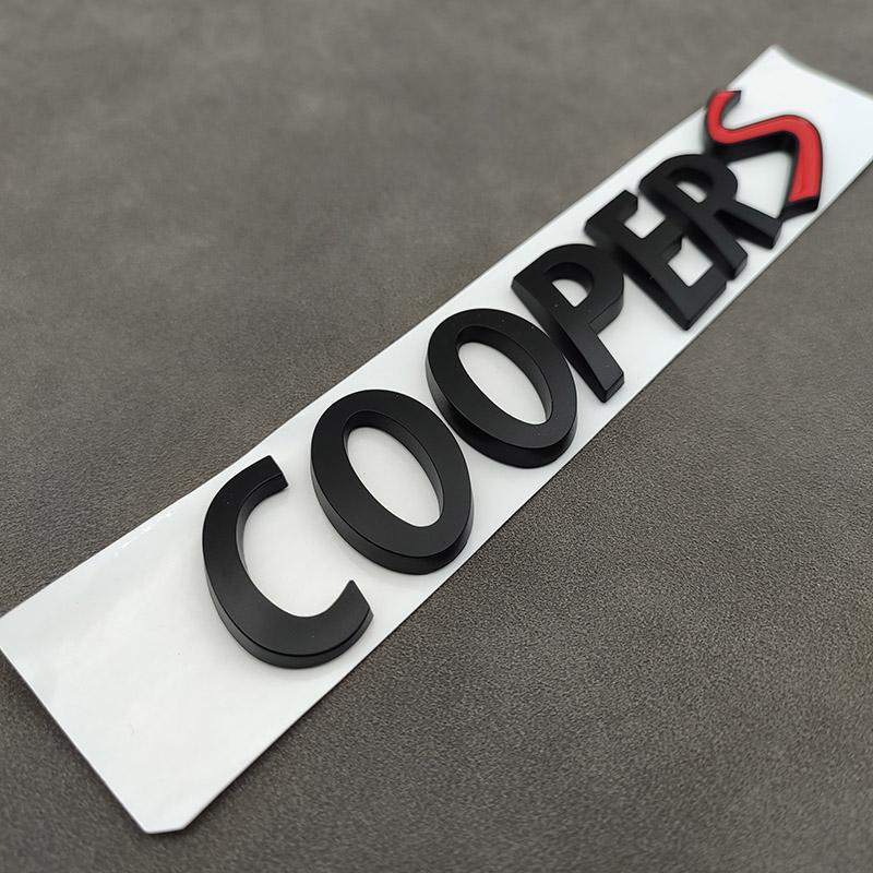 3D ABS Logo Cooper S Emblemat Litery Bagażnik Samochodu Odznaka Naklejka Cooper S Naklejka Akcesoria