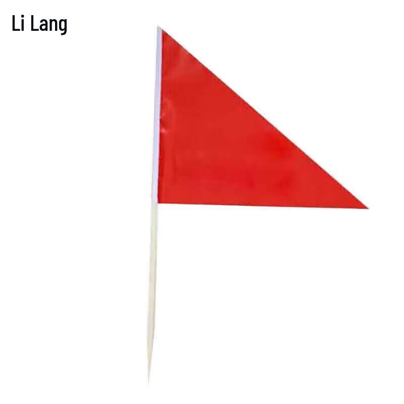 Small Red Training Flags with Wooden Poles (10-pack)