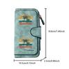 Vintage Palm Tree Long Zipper Wallet, Large Capacity Card Holder, Unisex Clutch Bag, Fashionable Zipper Coin Purse, Suitable for Daily Use, A Great