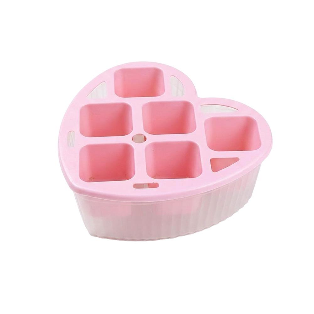 

Clear Tulip Hydroponic Flowerpot With Breathable Support Basket Flower Pot Home Decoration Pink-Heart-shaped