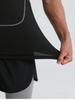 Men's compression vest, high elasticity round neck sweat absorbing quick drying sleeveless T-shirt, suitable for men's fitness training